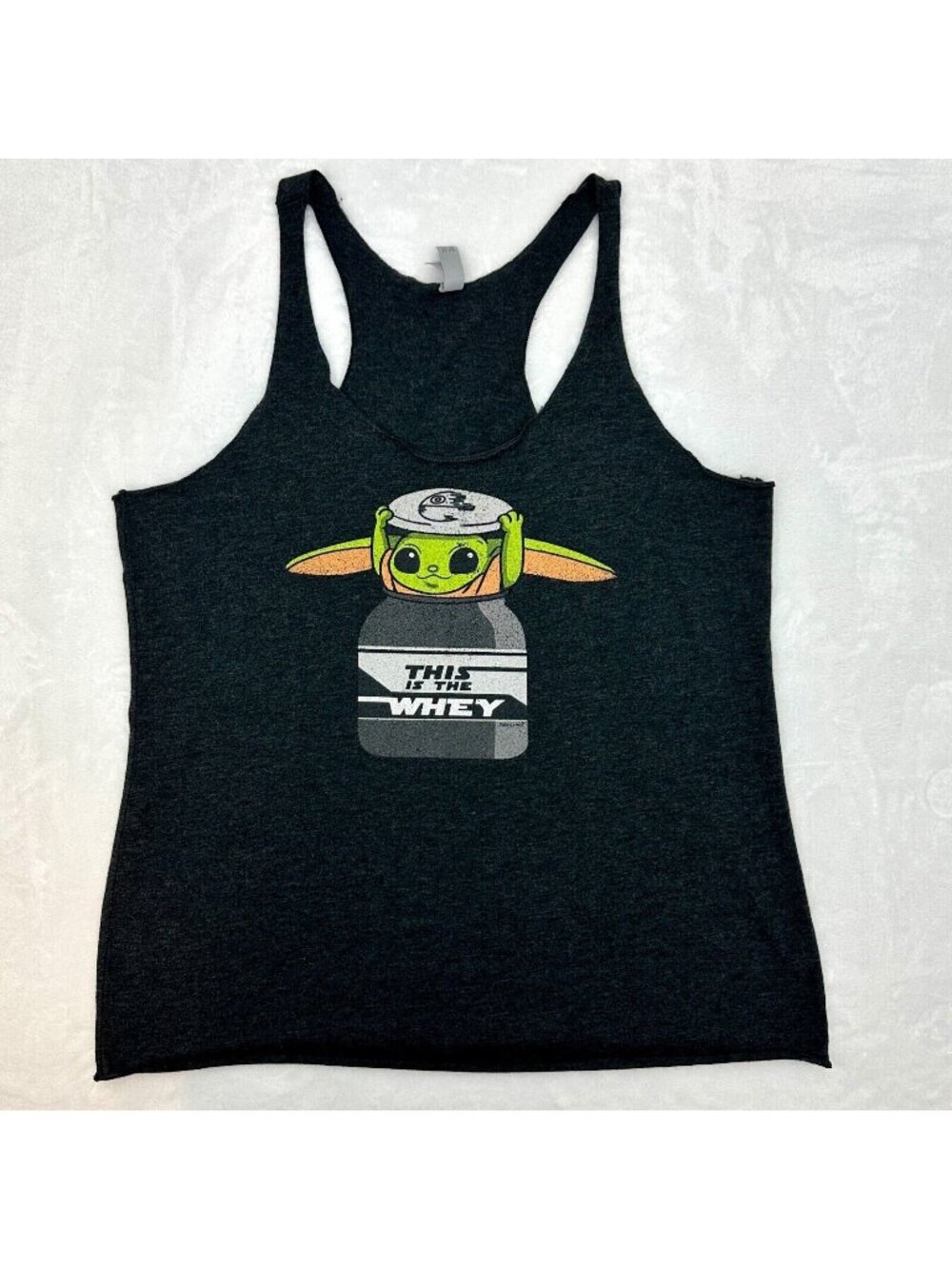 Star Wars Grogu This Is The Whey Workout Racerback Tank Women XL Black